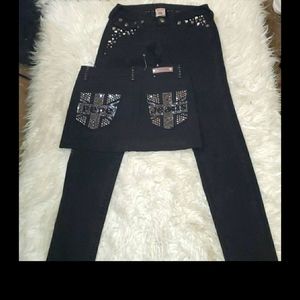 TRUE RELIGION & PEPE BLING JEANS AND SKIRT LOT